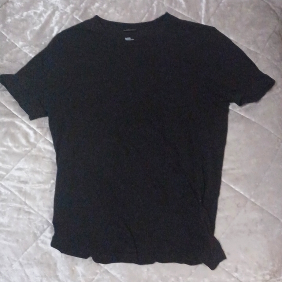 H&M BLACK BASIC COTTON-BLEND T-SHIRT (MEDIUM) - Picture 1 of 5